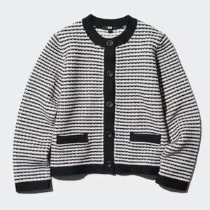 NWT Uniqlo Knitted Short Striped Jacket